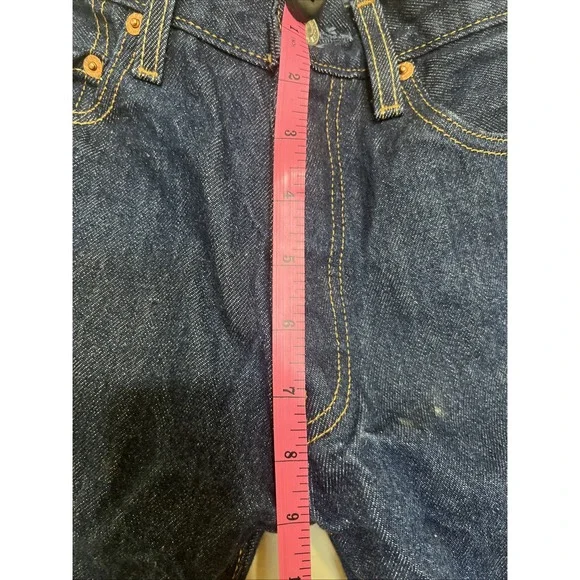 Vintage Levi's 501  Jeans 30x30 Dark Wash Button Fly 2003 - Picture 8 of 16